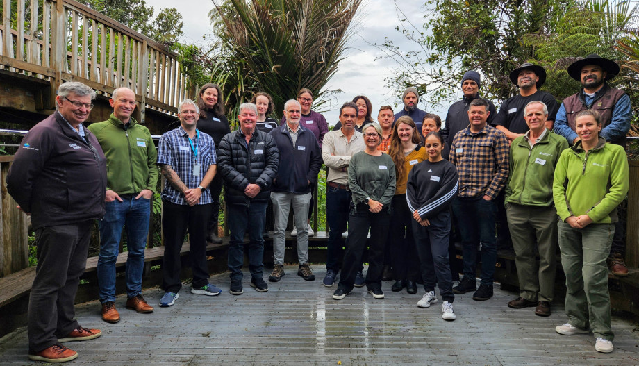 Group from Kauri protection community standing in a group